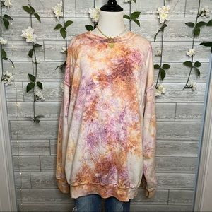 Urban Renewal Recycled Tie-Dye Oversized Crew Neck Sweatshirt